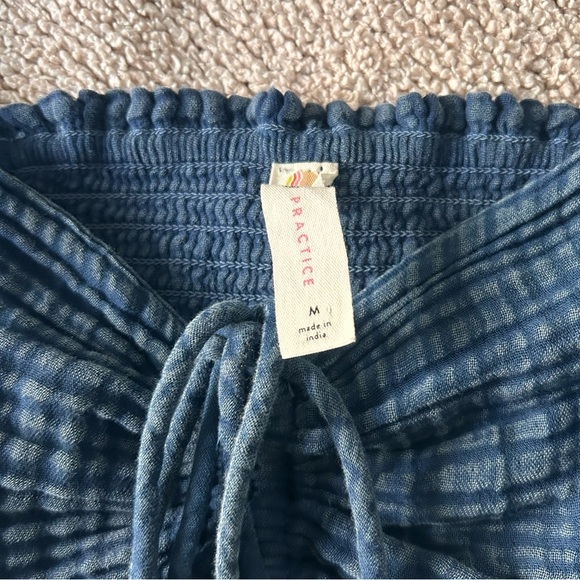 Anthropologie daily practice cotton the jerry cinched Flowy sleeve top - Picture 7 of 8